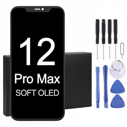 iPhone 12 Pro Max Soft OLED Screen Replacement Display Assembly Touch Digitizer Repair Part