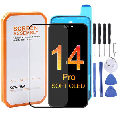 iPhone 14 Pro Soft OLED Screen Replacement Display Assembly with Digitizer