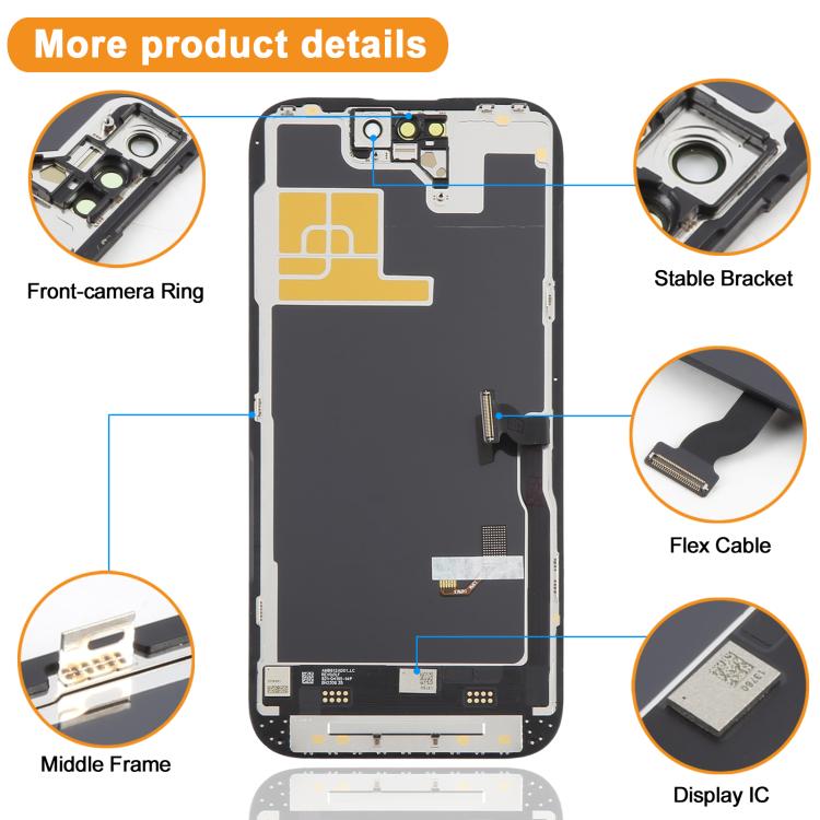 iPhone 14 Pro Soft OLED Screen Replacement Display Assembly with Digitizer