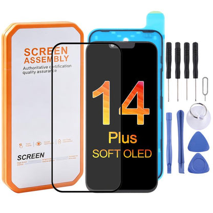 iPhone 14 Plus Soft OLED Screen Replacement Display with 120Hz Touch Digitizer Assembly