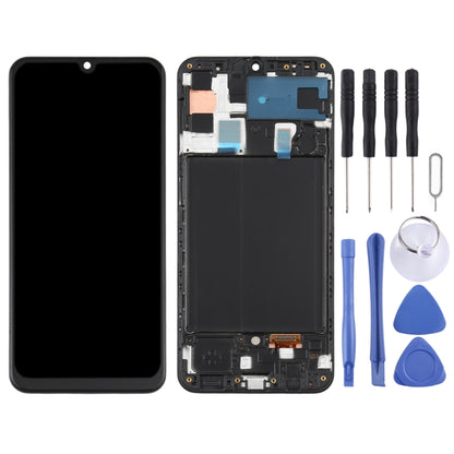 For Galaxy A50 Super AMOLED LCD Screen Digitizer Full Assembly with Frame