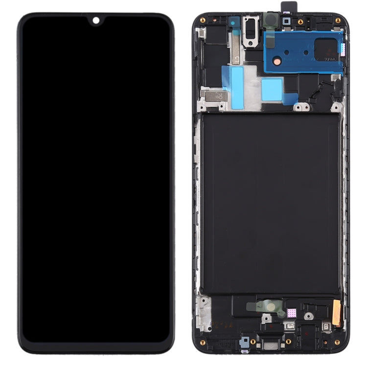 For Samsung Galaxy A70 Super AMOLED Material LCD Screen and Digitizer Full Assembly with Frame