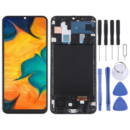 For Samsung Galaxy A30 LCD Screen and Digitizer Full Assembly with Frame