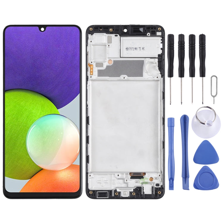 For Samsung Galaxy A22 4G incell Material LCD Screen and Digitizer Full Assembly with Frame