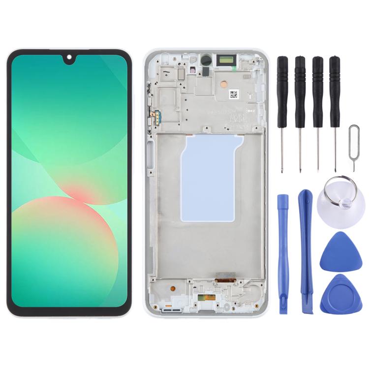 For Samsung Galaxy A26 SM-A266B 6.66 inch OLED LCD Screen Digitizer Full Assembly with Frame