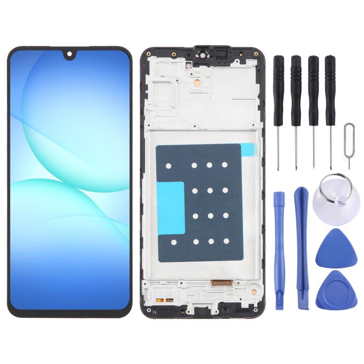 For Samsung Galaxy A17 5G SM-A176B OLED LCD Screen Digitizer Full Assembly with Frame