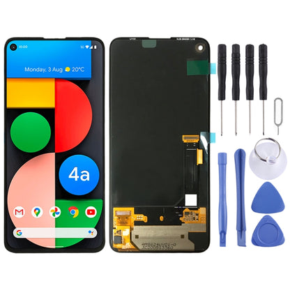 OLED Material LCD Screen and Digitizer Full Assembly for Google Pixel 4a 5G GD1YQ G025I, For Google Pixel 4a 5G