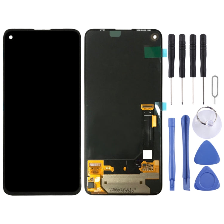 OLED Material LCD Screen and Digitizer Full Assembly for Google Pixel 4a 5G GD1YQ G025I, For Google Pixel 4a 5G