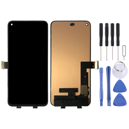 OLED Material LCD Screen and Digitizer Full Assembly for Google Pixel 5 GD1YQ GTT9Q, For Google Pixel 5