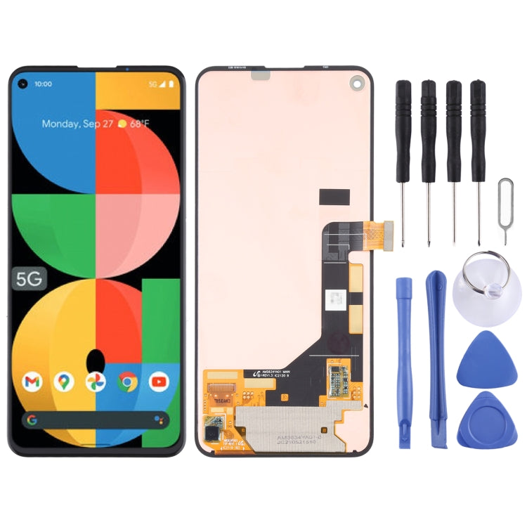 Super AMOLED LCD Screen and Digitizer Full Assembly for Google Pixel 5a 5G, For Google Pixel 5a 5G