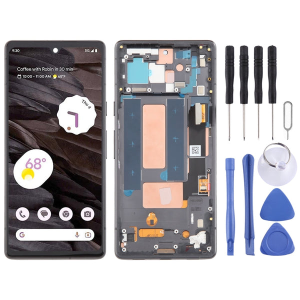 For Google Pixel 7A G82U8 OLED LCD Screen Digitizer Full Assembly with Frame (Black)