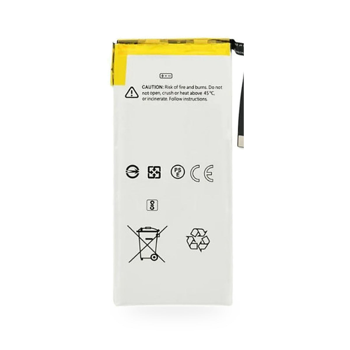 Google Pixel 5 replacement battery, front view on white background