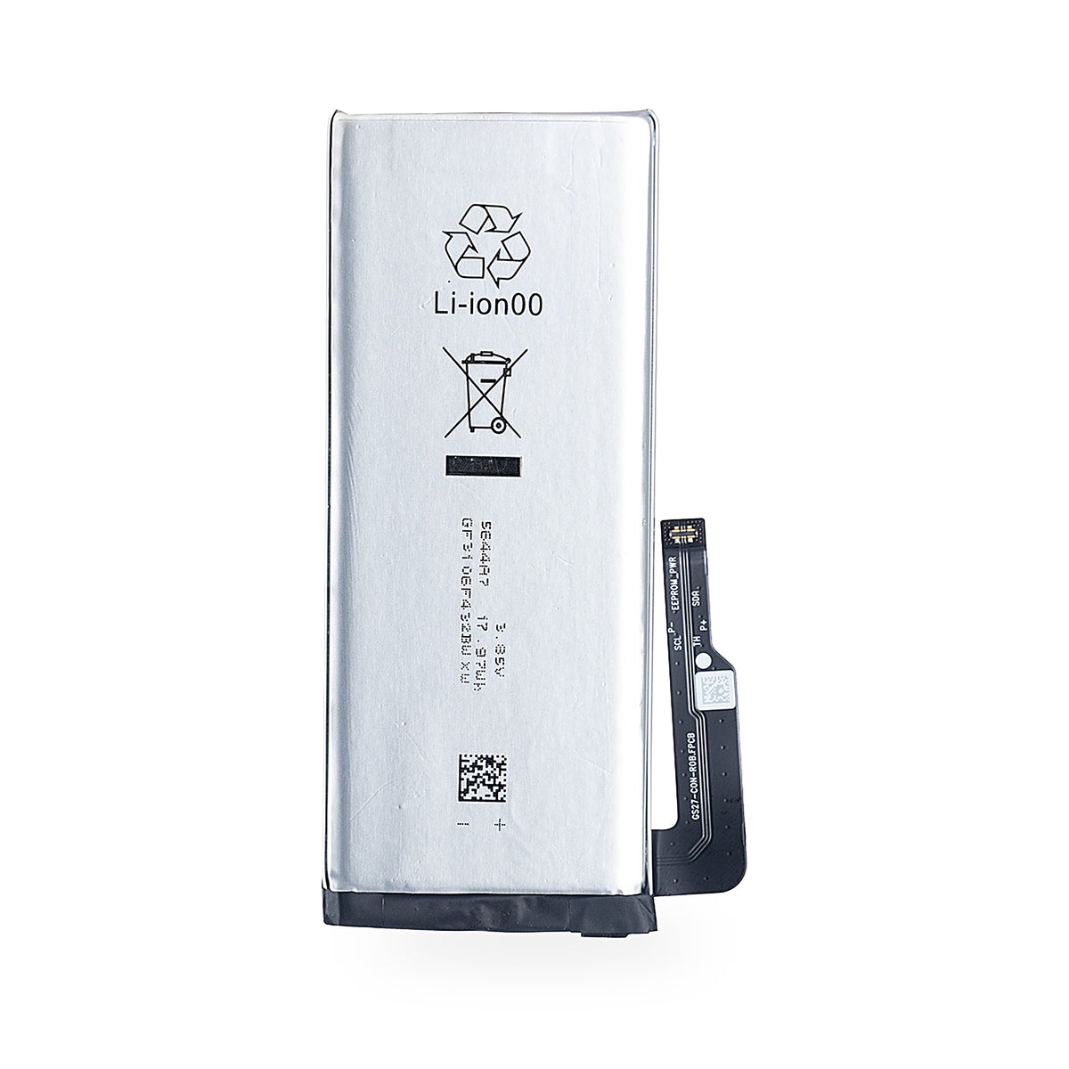 Google Pixel 5a (5G) replacement battery, front view on white background