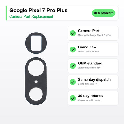Google Pixel 7 Pro Plus camera lens key facts: brand new, tested, same-day UK dispatch