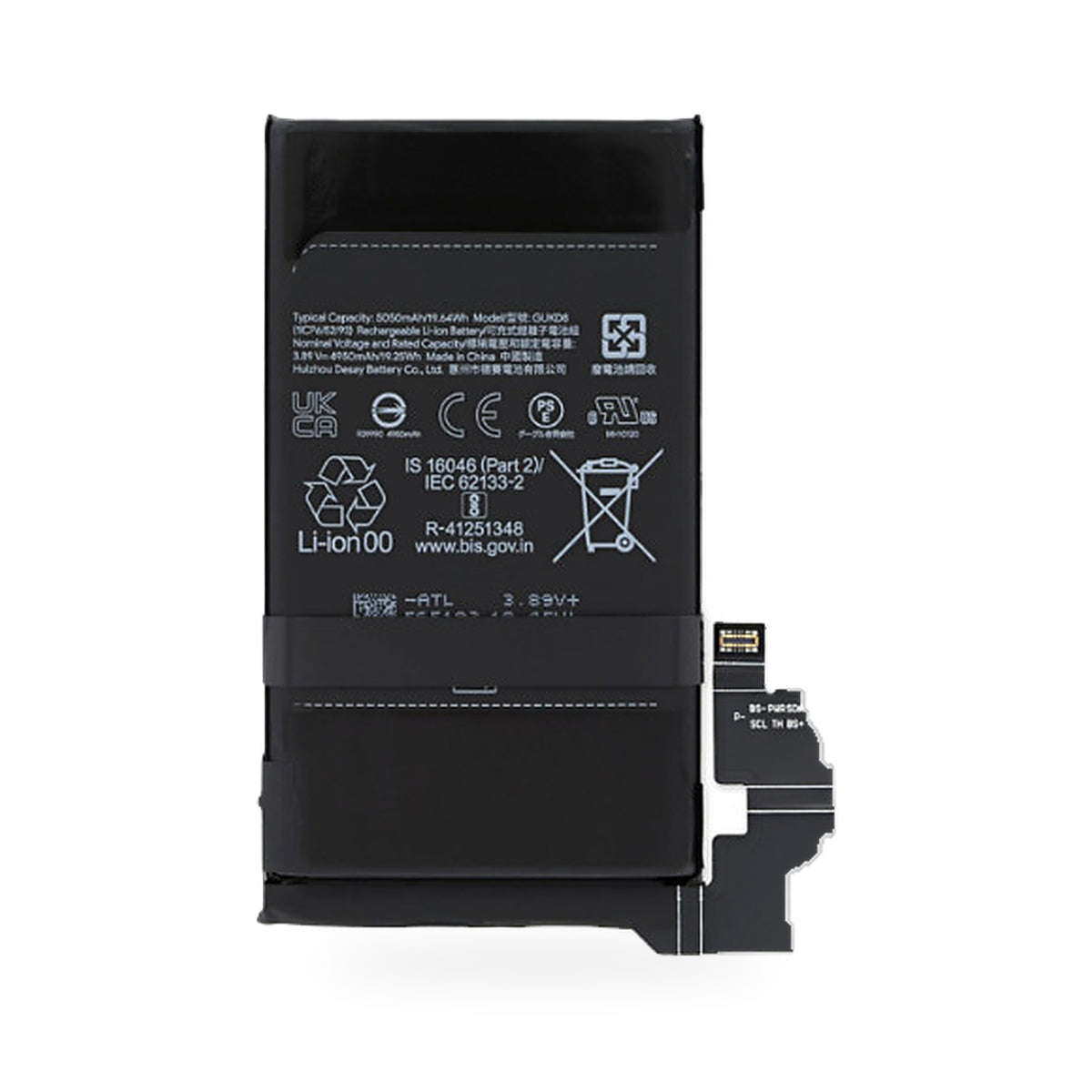 Google Pixel 8 Pro Battery Replacement 5050 mAh - new OEM standard battery on white background