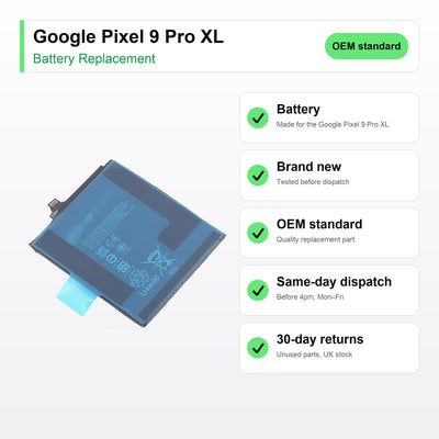 Google Pixel 9 Pro XL battery key facts: brand new, tested, same-day UK dispatch