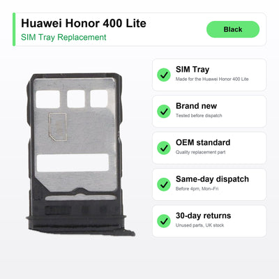 Huawei Honor 400 Lite SIM tray key facts: brand new, tested, same-day UK dispatch