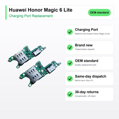 Huawei Honor Magic 6 Lite charging port key facts: brand new, tested, same-day UK dispatch