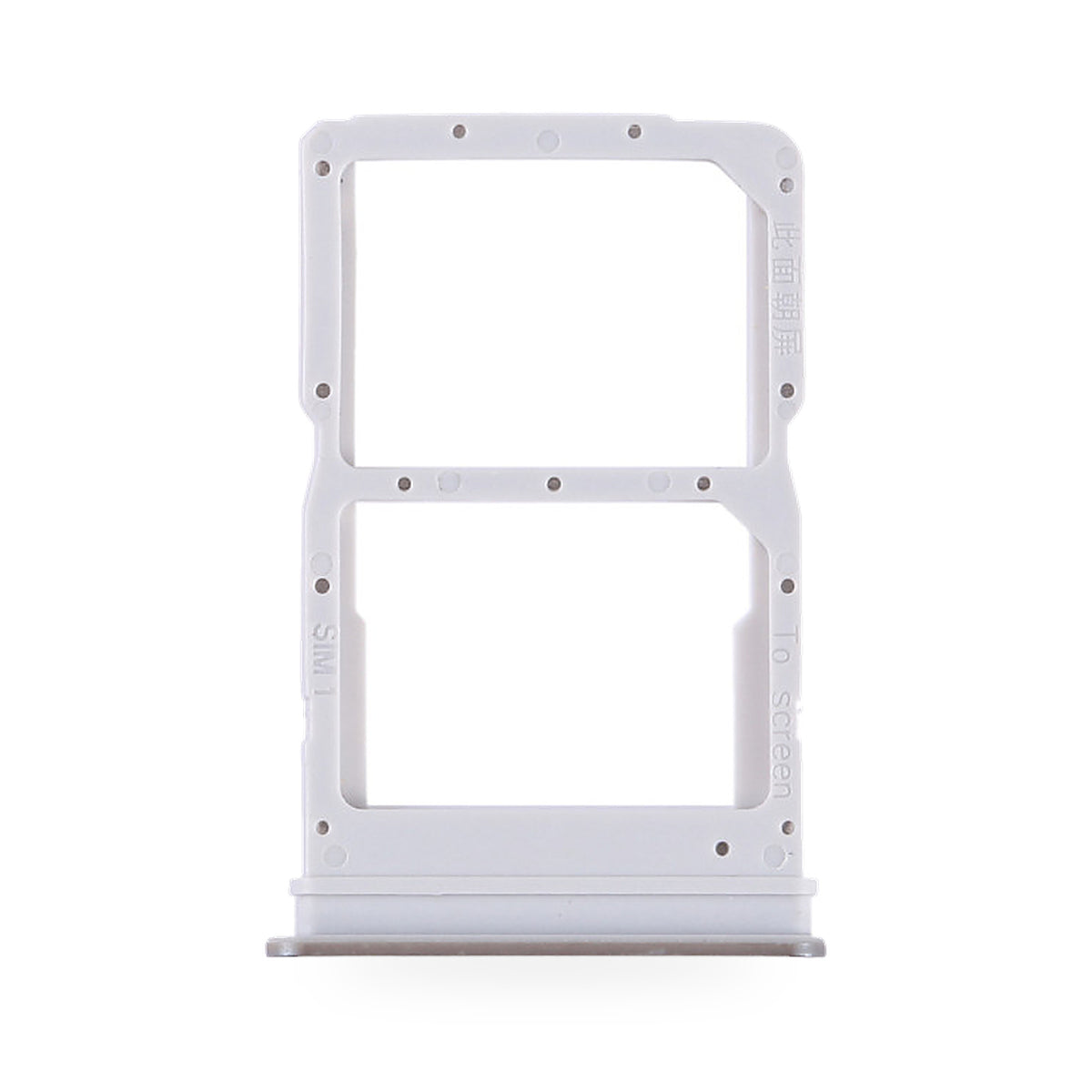 Huawei Honor X8C SIM Card Tray Holder Replacement (SILVER) - new OEM standard SIM tray on white background