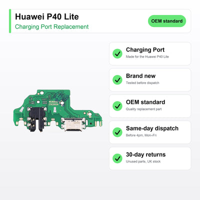 Huawei P40 Lite charging port key facts: brand new, tested, same-day UK dispatch