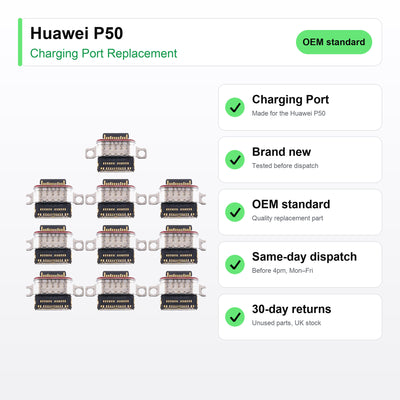 Huawei P50 charging port key facts: brand new, tested, same-day UK dispatch