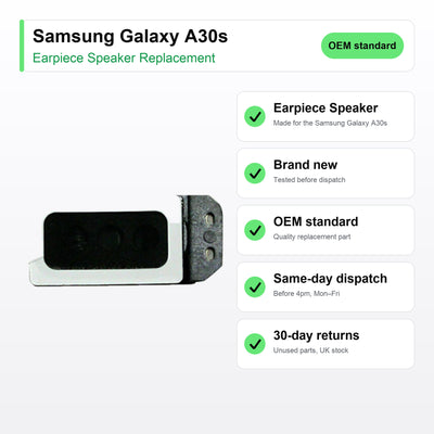 Samsung Galaxy A30s Earpiece Speaker Replacement key facts