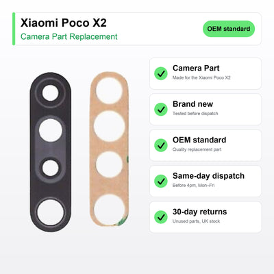 Xiaomi Poco X2 Rear Camera Lens Glass Replacement key facts