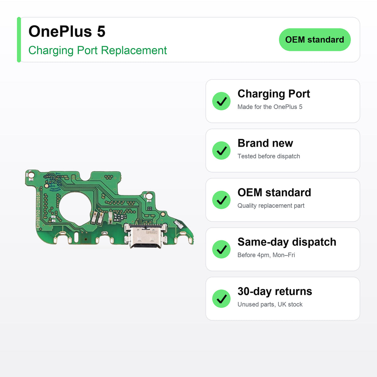 OnePlus 5 Charging Port Replacement key facts