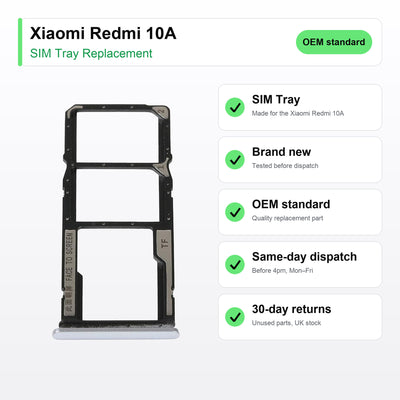Xiaomi Redmi 10A SIM Card Tray Holder Replacement key facts