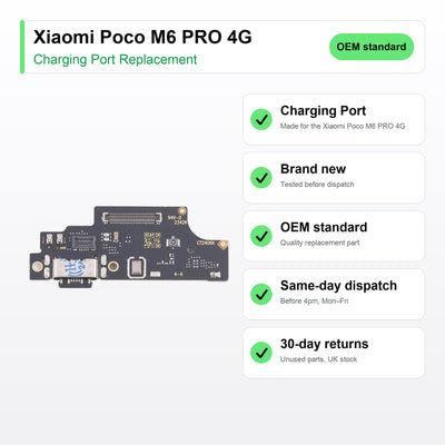 Xiaomi Poco M6 PRO 4G Charging Port Flex Replacement key facts