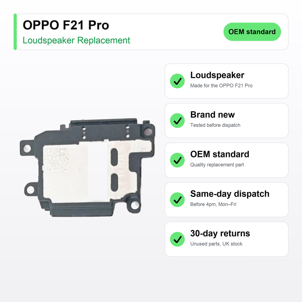 OPPO F21 Pro Loudspeaker Ringer Buzzer Replacement key facts