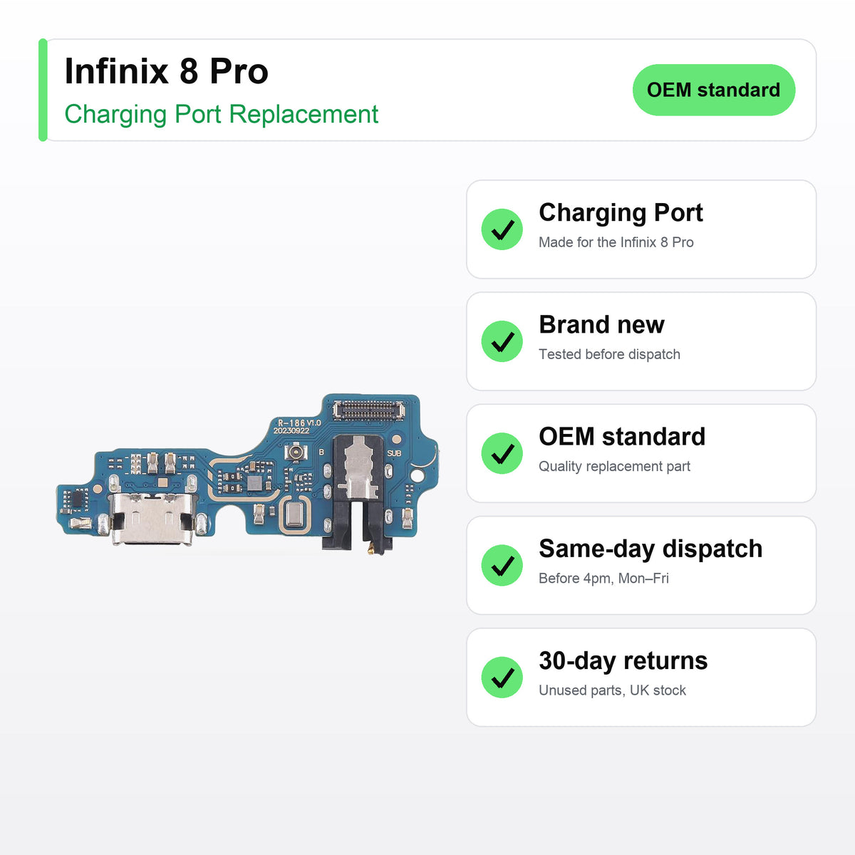 Infinix 8 Pro Charging Port Flex Replacement key facts