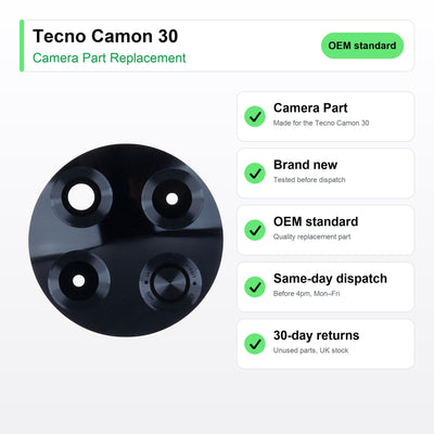 Tecno Camon 30 Rear Camera Lens Glass Replacement key facts