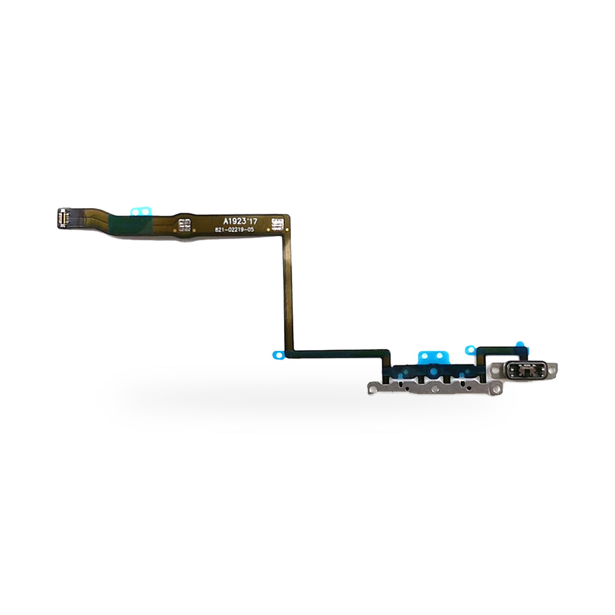 iPhone 11 Pro Mute Switch Brackets Volume Button Flex Cable Replacement - new OEM standard button flex on white background