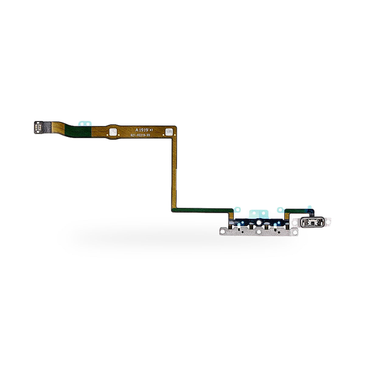 iPhone 11 Pro Mute Switch Volume Button Flex Cable Replacement - new OEM standard button flex on white background