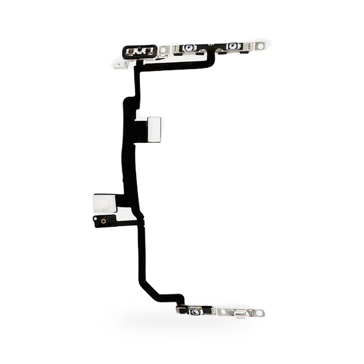 iPhone 8 Plus Mute Switch Brackets Power and Volume Button Flex Cable Replacement - new OEM standard button flex on white bac