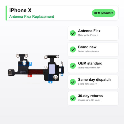 iPhone X antenna flex key facts: brand new, tested, same-day UK dispatch