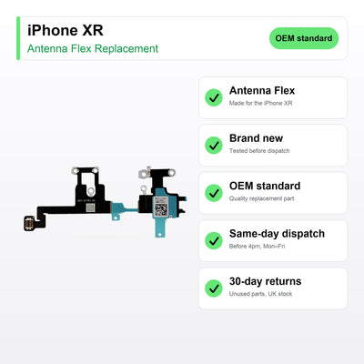 iPhone XR antenna flex key facts: brand new, tested, same-day UK dispatch