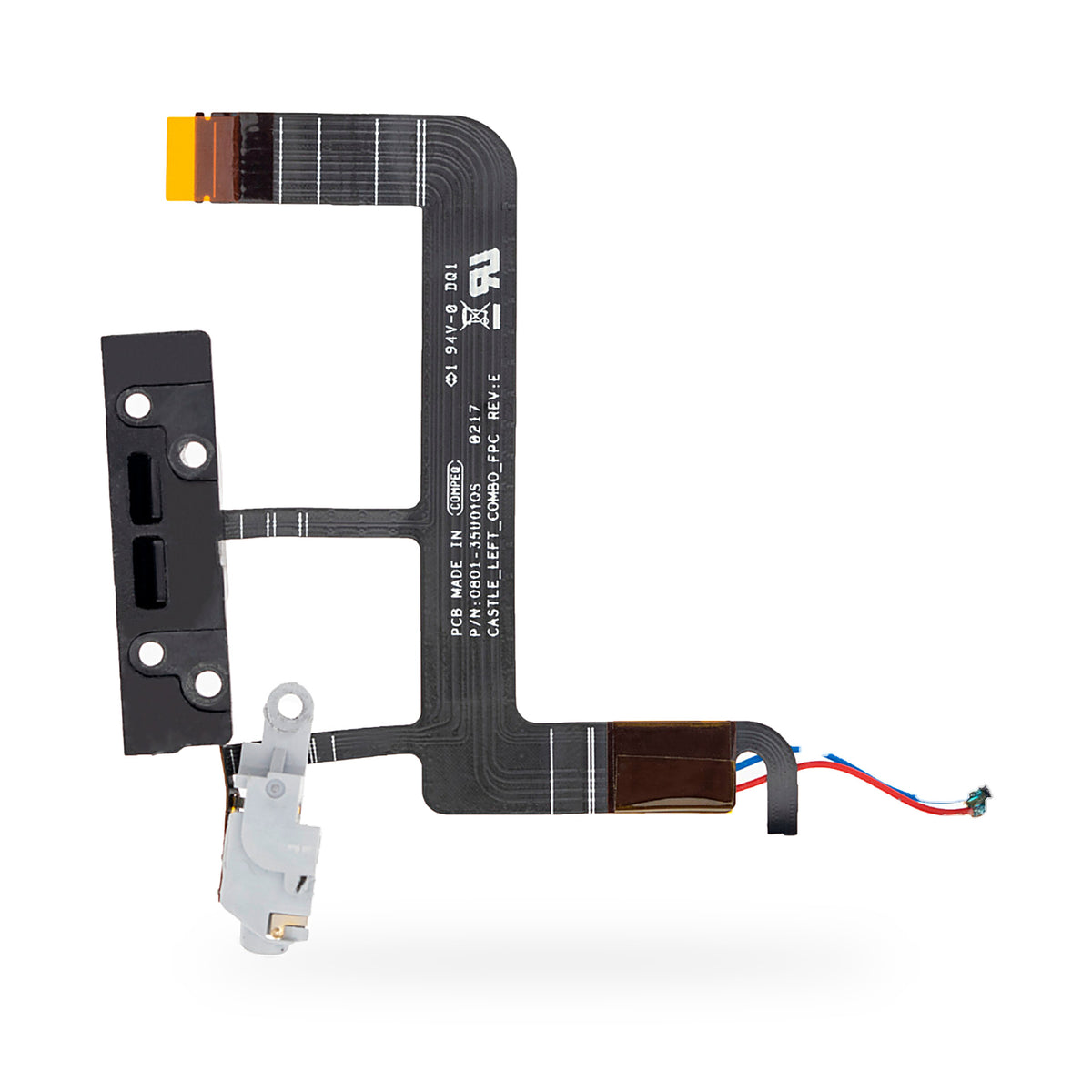 Microsoft Surface Pro 3 Power and Volume Button Flex Cable Replacement - new OEM standard button flex on white background
