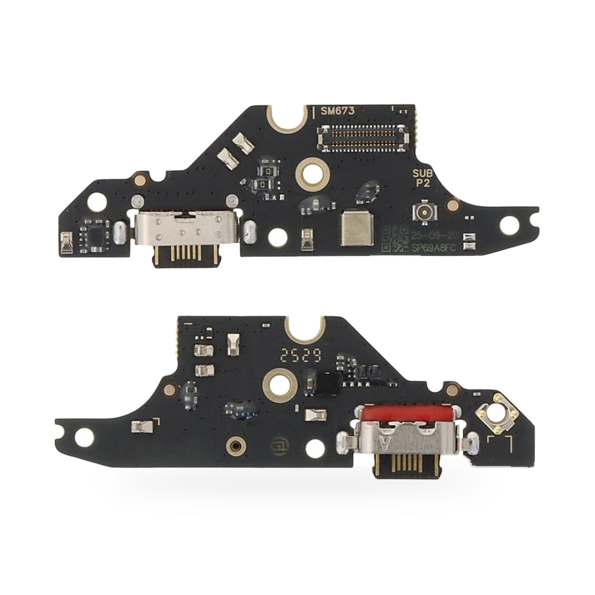 Motorola Moto G06 Charging Port Flex Replacement - new OEM standard charging port on white background