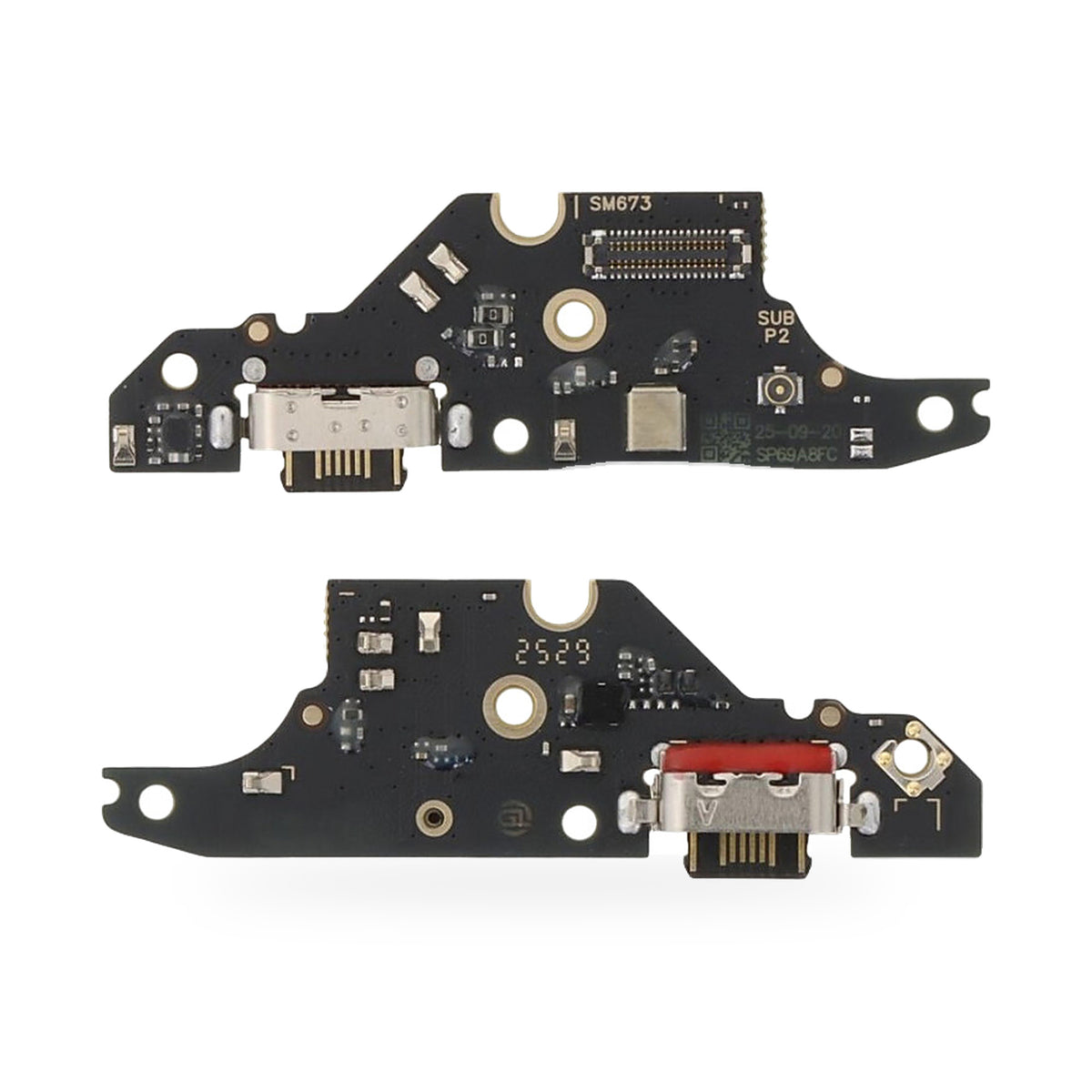 Motorola Moto G06 Charging Port Flex Replacement - new OEM standard charging port on white background