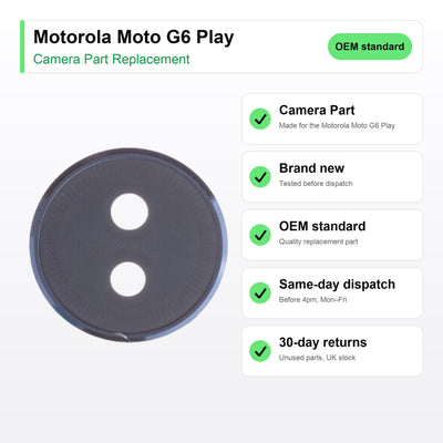 Motorola Moto G6 Play camera lens key facts: brand new, tested, same-day UK dispatch