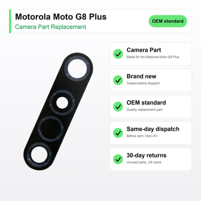 Motorola Moto G8 Plus camera lens key facts: brand new, tested, same-day UK dispatch