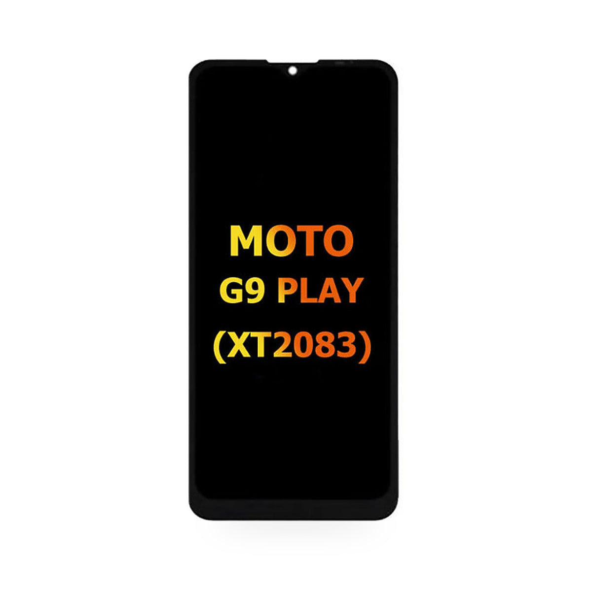 Motorola Moto G9 Play XT 2083 LCD Screen and Touch Digitiser Assembly Replacement - new OEM standard screen on white backgrou