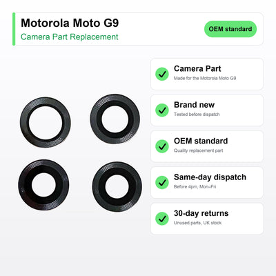 Motorola Moto G9 camera lens key facts: brand new, tested, same-day UK dispatch