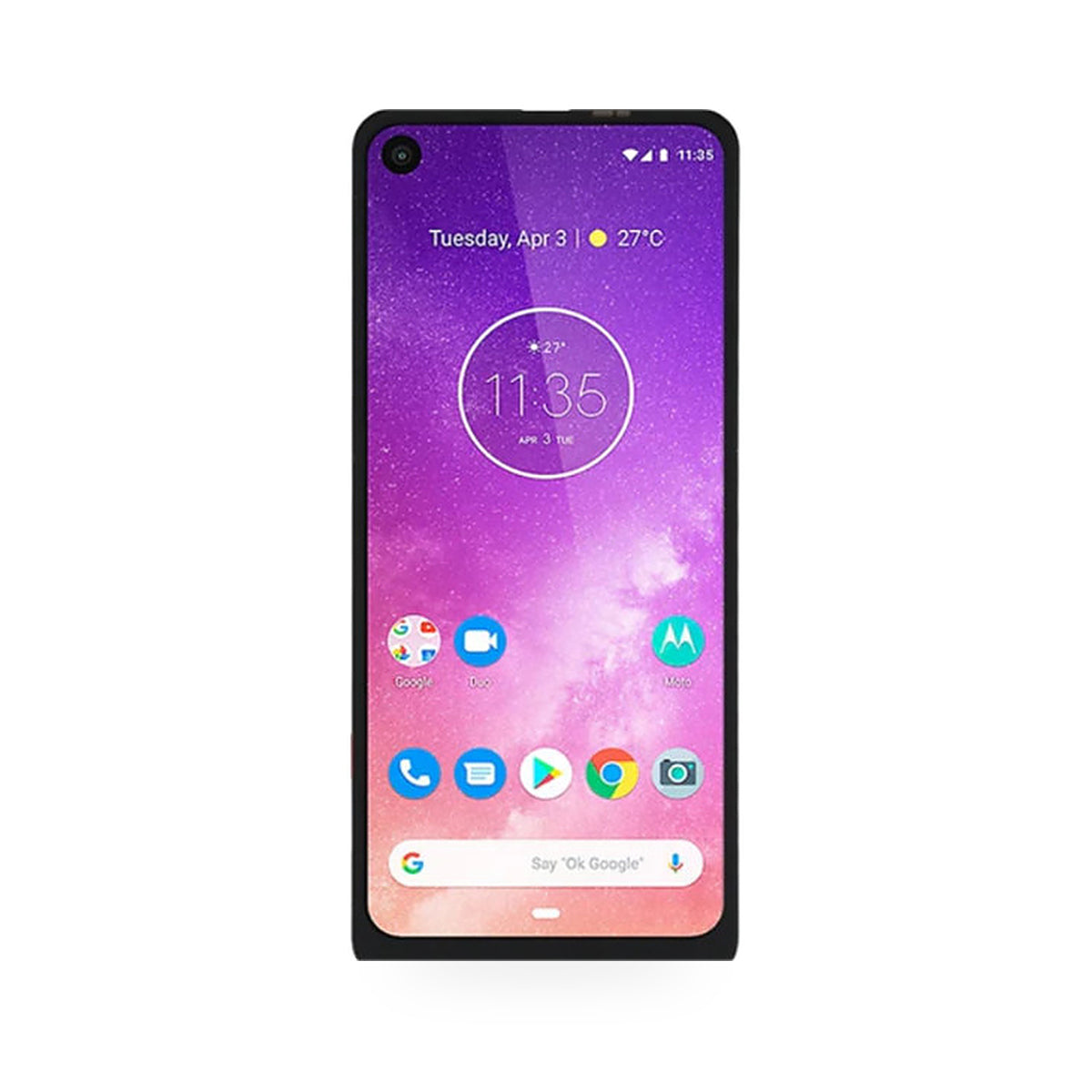 Motorola Moto One Vision / XT 1970 3 LCD Screen and Touch Digitiser Assembly Replacement - new OEM standard screen on white b