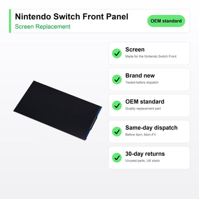 Nintendo Switch Front Panel screen key facts: brand new, tested, same-day UK dispatch