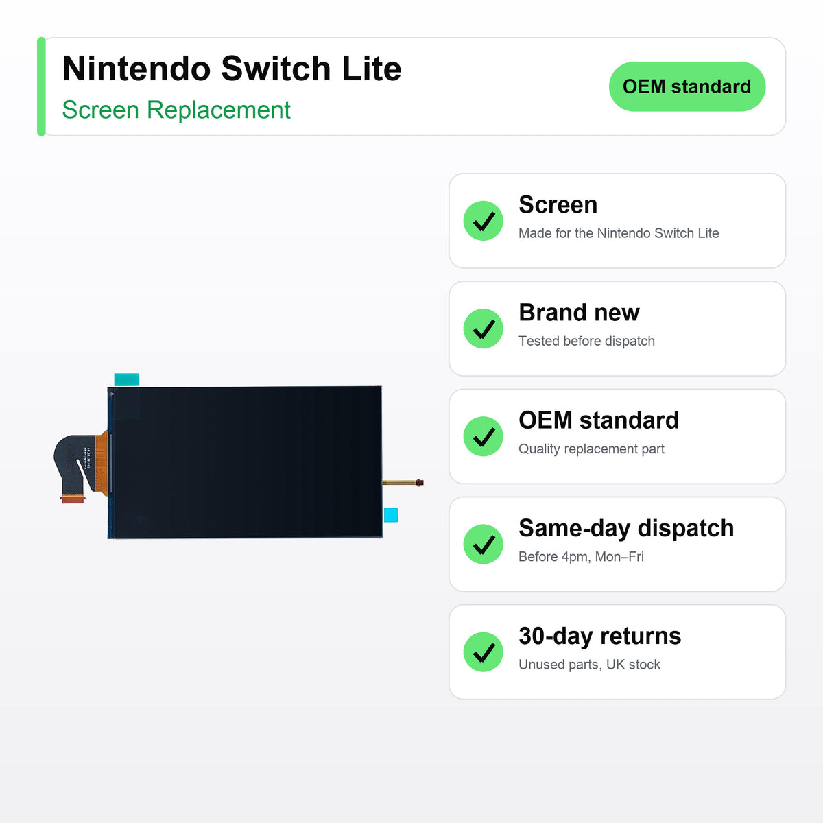 Nintendo Switch Lite screen key facts: brand new, tested, same-day UK dispatch