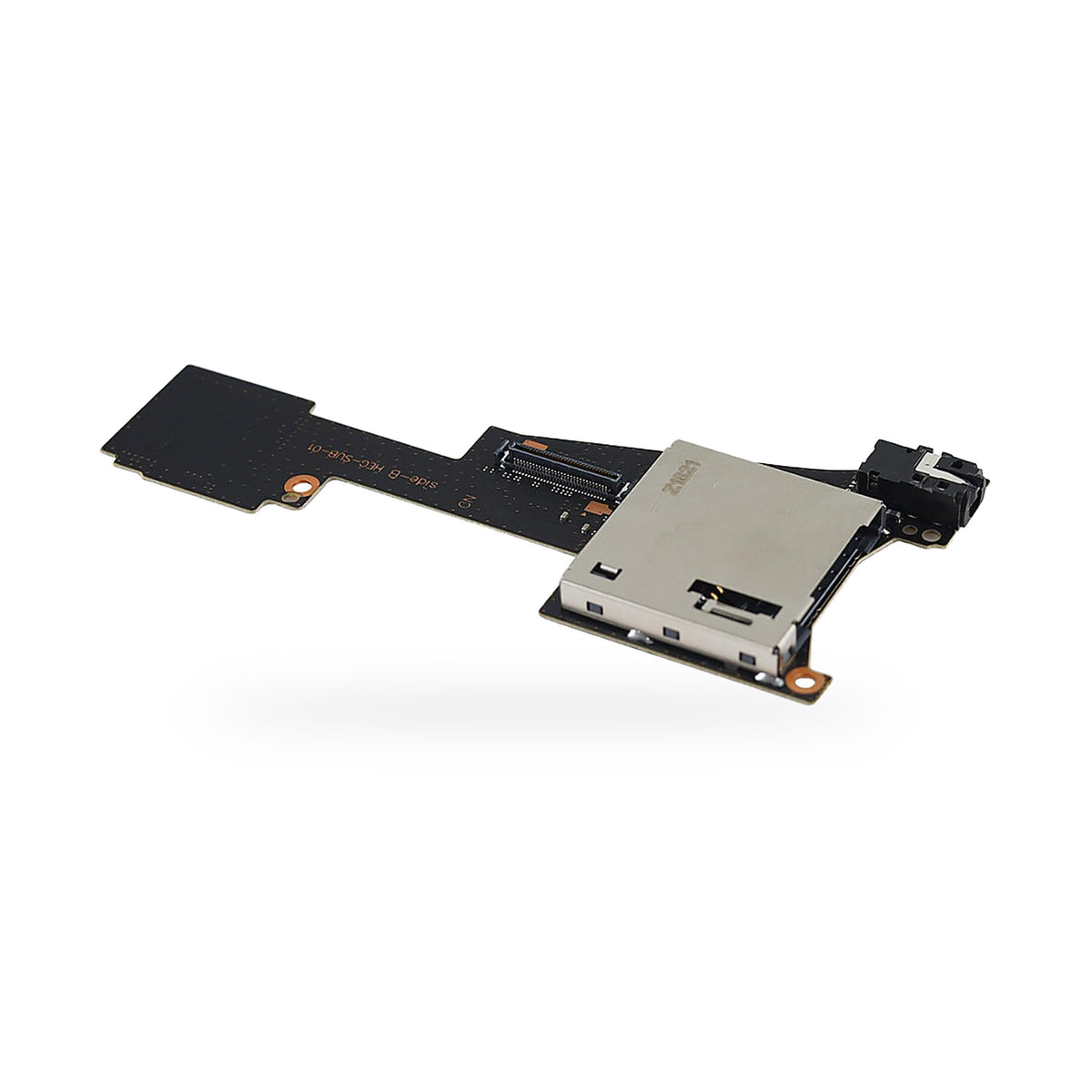Nintendo Switch OLED Game Card Reader & Audio Headphone Jack Flex Replacement - new OEM standard flex cable on white backgrou