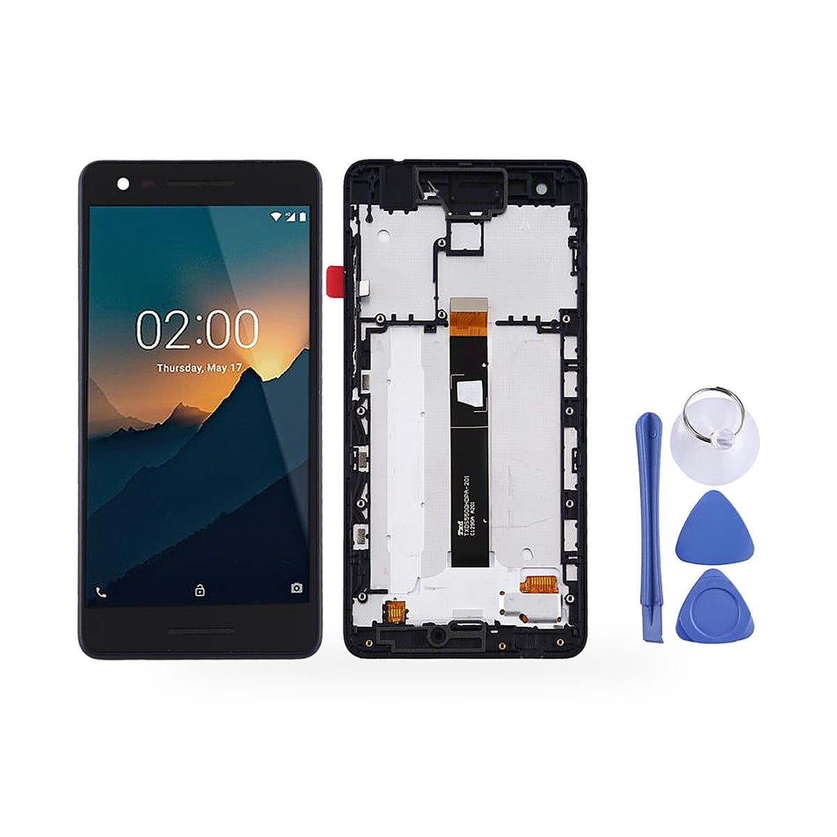 Nokia 2.1 LCD Screen and Touch Digitiser Assembly Replacement - new OEM standard screen on white background